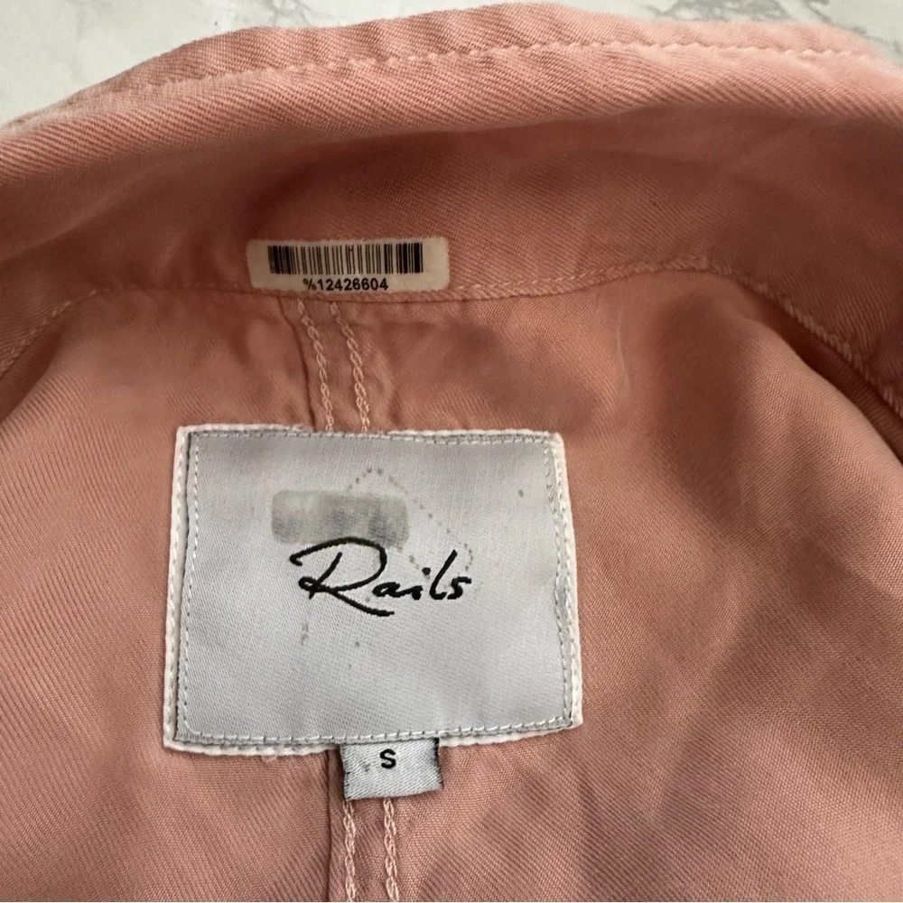 Rails Womens‎ Rowen Jacket in Blush Pink Utility Size Small Button Front Casual